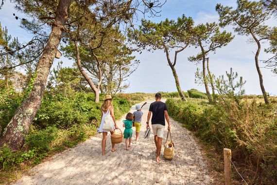 Accès plage à pied