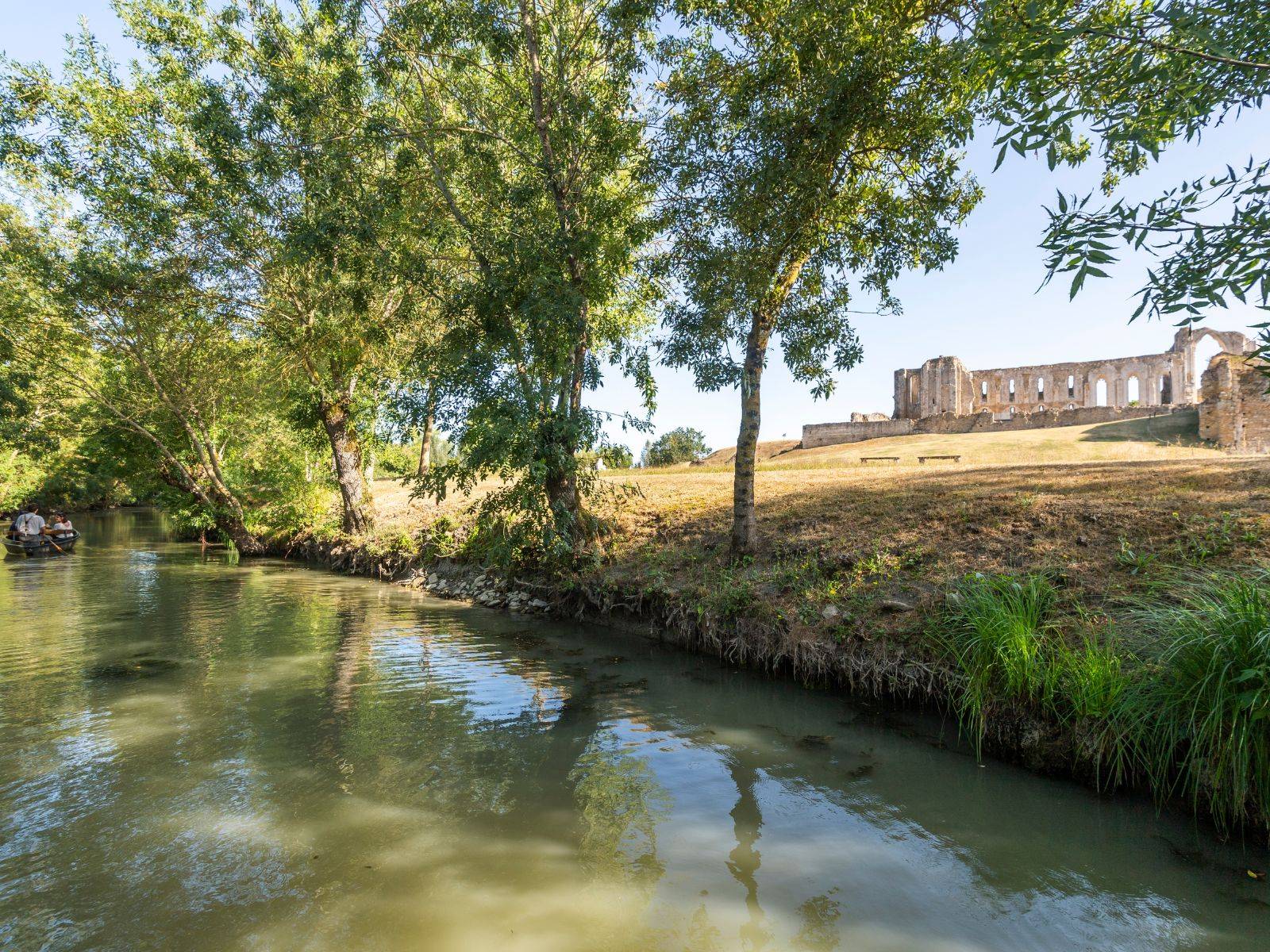 Marais Poitevin Abbaye Maillezais Camping Le Pin Parasol Vendée