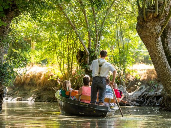 Marais Poitevin Balade barque Camping Le Pin Parasol Vendée